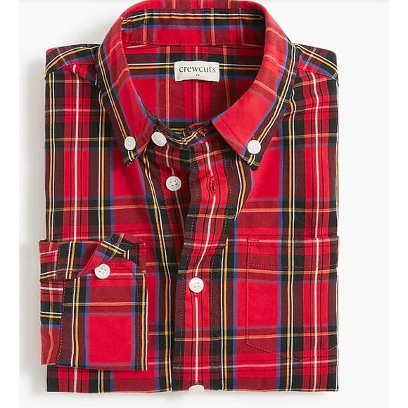 Crewcuts Other - J.Crew CrewCuts Factory Button-Up Tartan Plaid Shirt | Boys 6 7 NWT Christmas